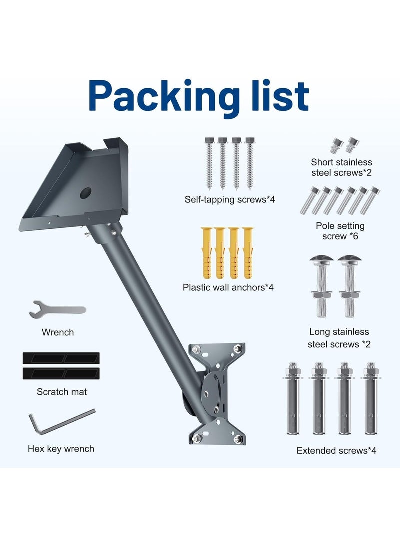 YOUWE7 Compatible with Starlink Gen 3 Mounting Kit, Roof & Wall Mount, Pipe/Pole Adapter, Starlink Internet Kit Satellite Mount - Image 4