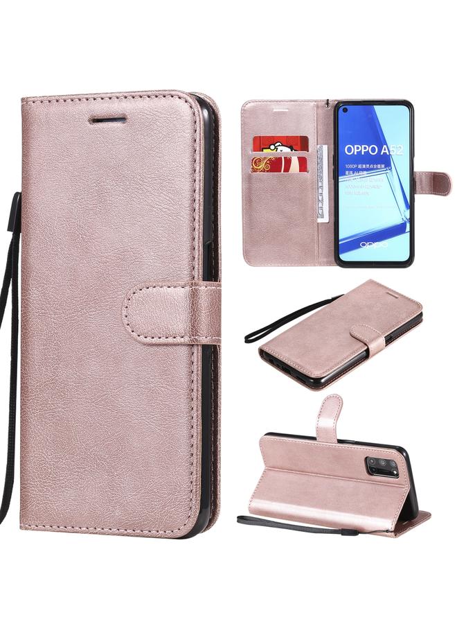 S-TOP Case For Oppo A52 / A72 / A92 Solid Color Horizontal Flip Protective Leather Case with Holder & Card Slots & Wallet & Photo Frame & Lanyard - Image 1