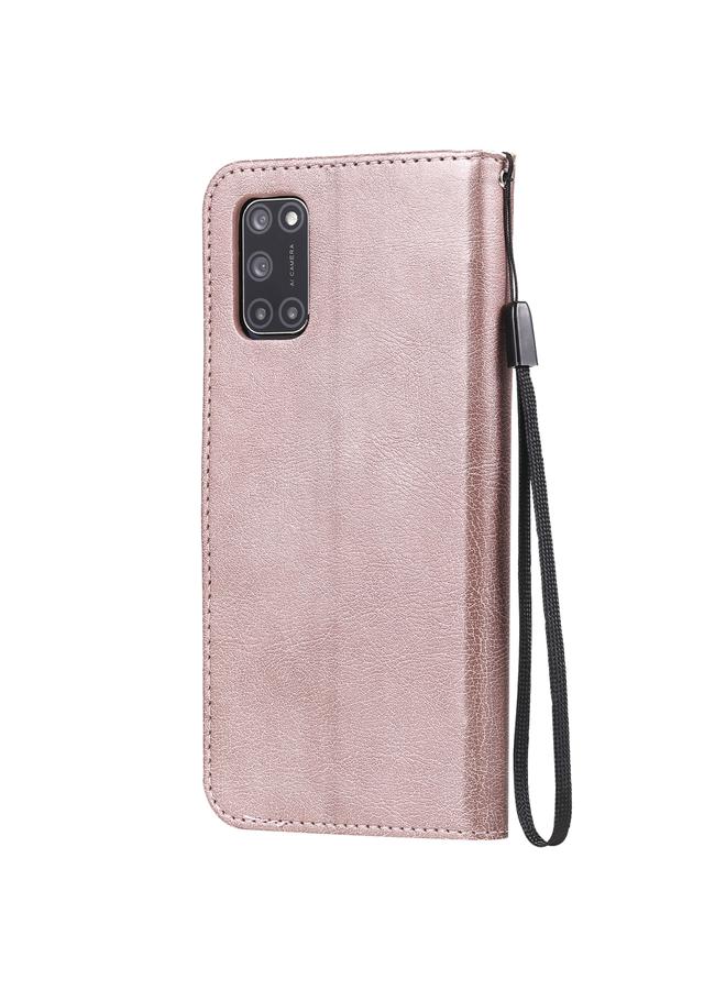 S-TOP Case For Oppo A52 / A72 / A92 Solid Color Horizontal Flip Protective Leather Case with Holder & Card Slots & Wallet & Photo Frame & Lanyard - Image 3