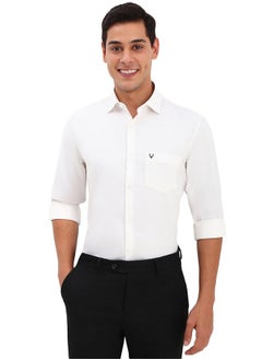 ألين سولي قميص ألين سولي للرجال بقصّة Slim Fit (ASSFQSPPC24767_White)  - Image 1