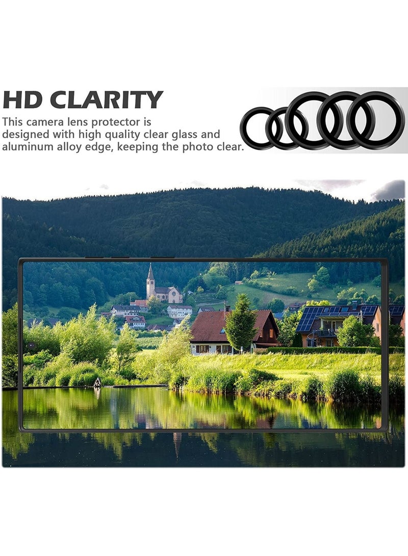 Camera Lens Protector Compatible with Samsung Galaxy S22 Ultra (2022), Scratch-Resistant Ultra-Thin Tempered Glass with Aluminum Edge - Image 3