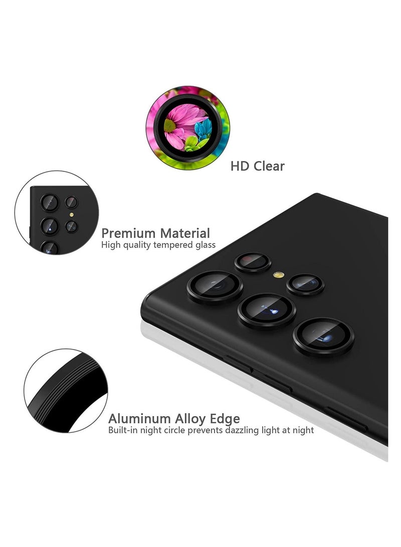 Camera Lens Protector Compatible with Samsung Galaxy S22 Ultra (2022), Scratch-Resistant Ultra-Thin Tempered Glass with Aluminum Edge - Image 2