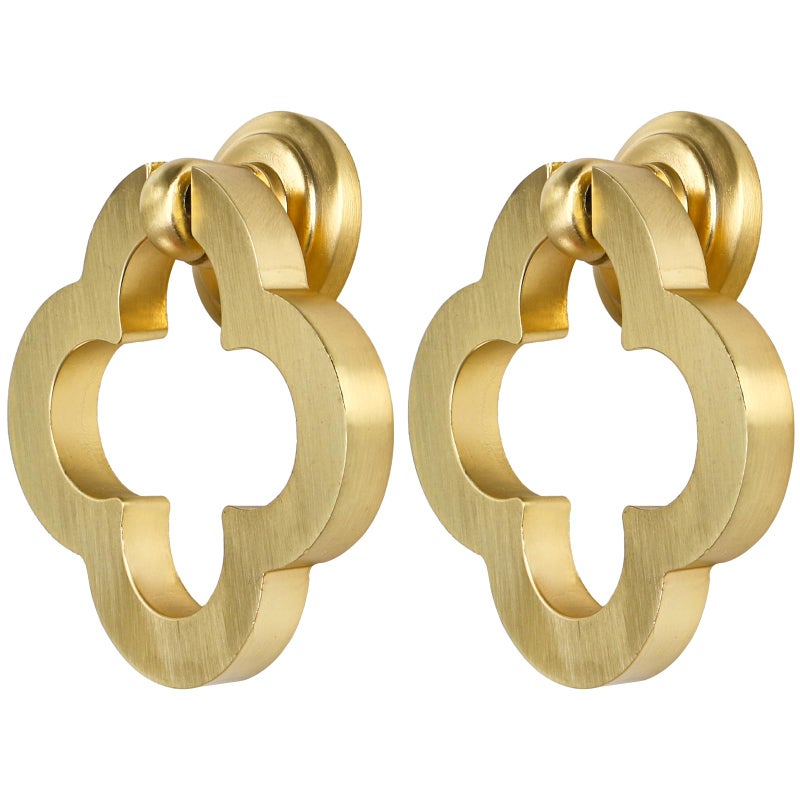 Peohud 12 Pack 55mm Brushed Gold Cabinet Knobs, Zinc Alloy Drawer Knobs with Screws for Kitchen, Cupboard, Dresser, Bathroom, Wardrobe, Closet - Image 4