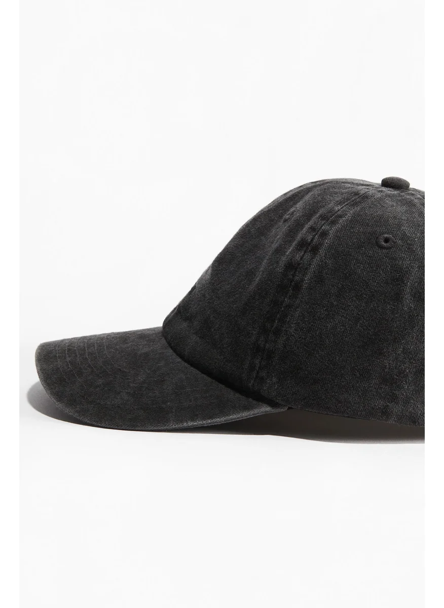 H&M Embroidered-Motif Cotton Cap