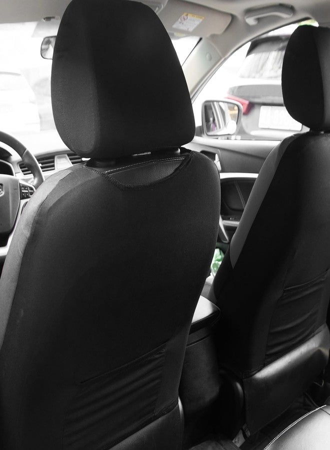BESULEN Front Car Seat Covers, 2 Pcs Polyester Bucket Seat Protectors, Soft and Breathable, Premium Sporty Automotive Seat Cushions, Universal Auto Interior Accessories for Most Cars, SUV (Gray) - Image 5