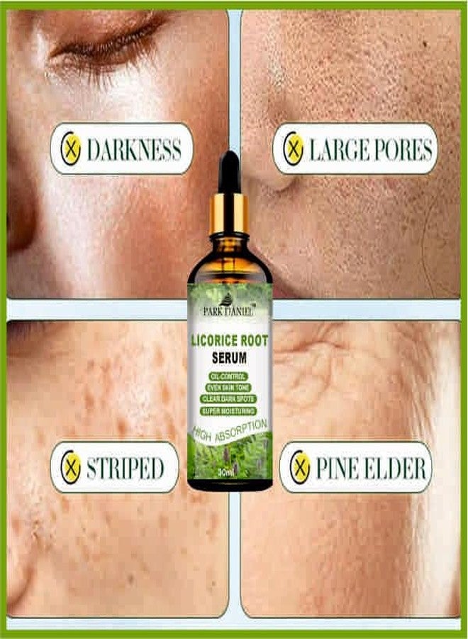 Park Daniel Licorice Root Face Serum for Skin Brightening (Pack of 2 of 30 ML) | Moisturization and Reduce Anti Wrinkles | Anti-Aging | Even Skin Tone | Reduces Pigmentation | For Radiant Skin Glow - Image 3