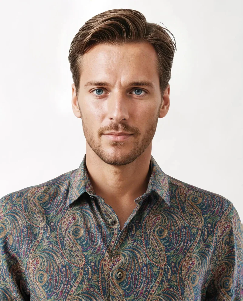 Rare Rabbit Men's Regular Fit Casual Paisley Print Shirt