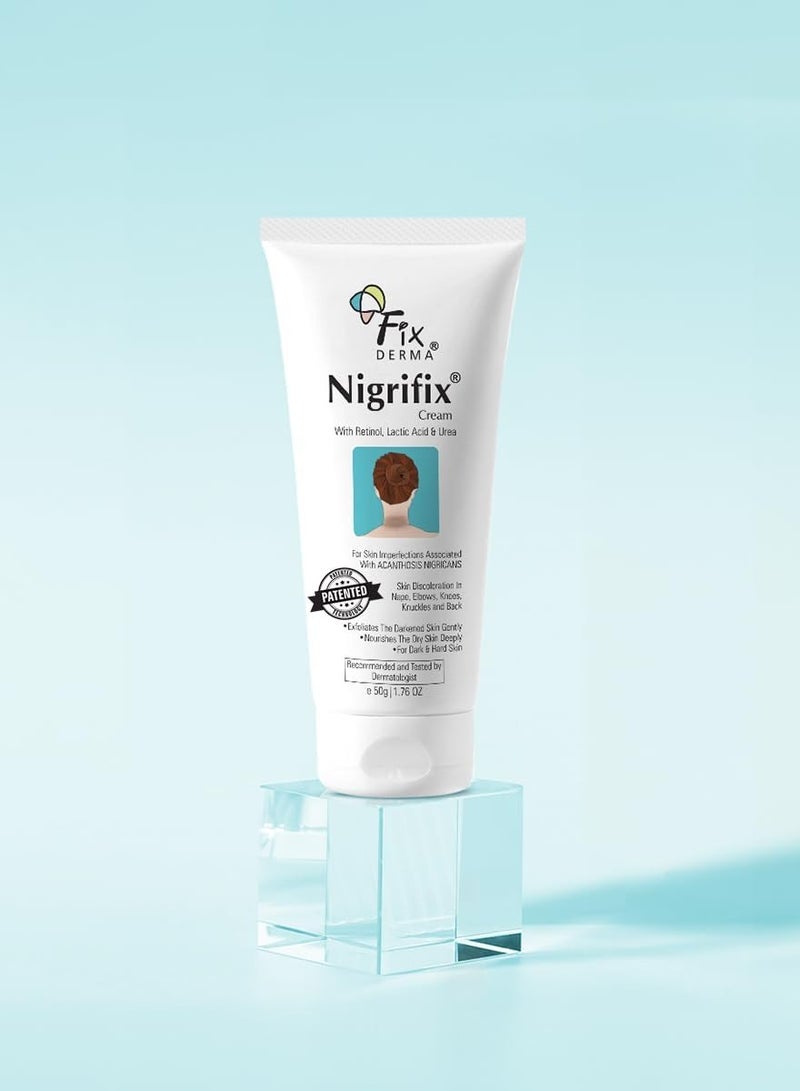Fixderma Nigrifix Cream for Acanthosis Nigricans with Lactic Acid | Dermatologist Tested Retinol Cream | For Dark Body Parts like Neck, Ankles, Knuckles, Armpits, Thighs & Elbows | Exfoliant - 50g - Image 2