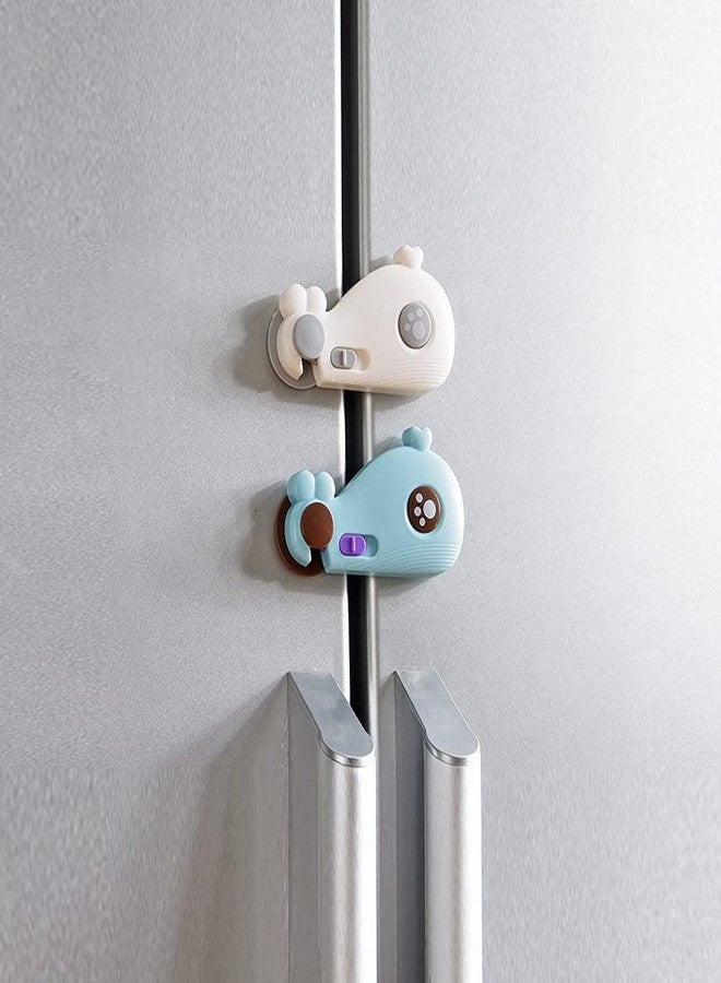 YOMITH Baby Drawer Cabinet Locks Safety, Cartoon Whale Shape, Drawers Sliding, Closet Cupboard, Straps Baby Protection (Pack of 2, Random) - Image 3