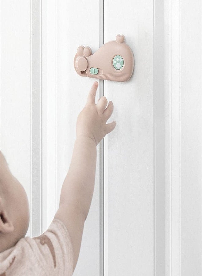 YOMITH Baby Drawer Cabinet Locks Safety, Cartoon Whale Shape, Drawers Sliding, Closet Cupboard, Straps Baby Protection (Pack of 2, Random) - Image 4