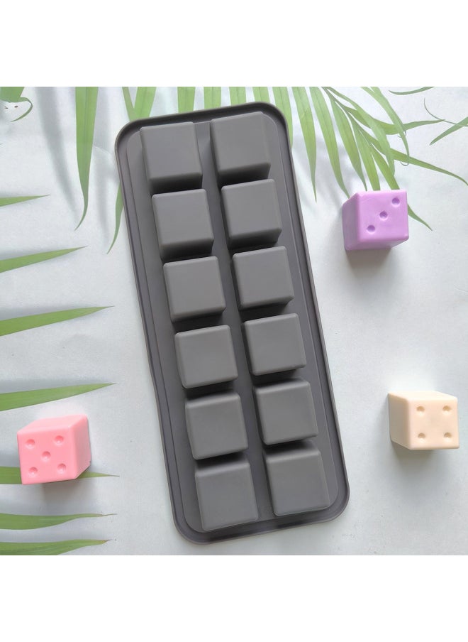 Generic - 12 Even Dice Ice Cube 660 Silicone Ice Cube Mold DIY Chocolate Biscuit Cake Ice Box Small Ice Cube Tray-Color:Random Color (color Can Be Noted) - Image 1
