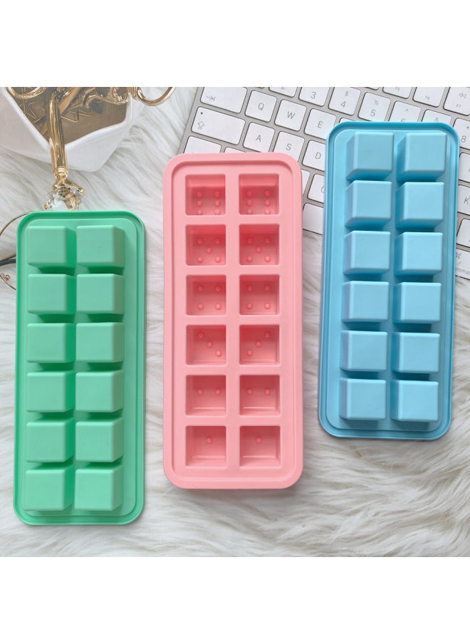 Generic - 12 Even Dice Ice Cube 660 Silicone Ice Cube Mold DIY Chocolate Biscuit Cake Ice Box Small Ice Cube Tray-Color:Random Color (color Can Be Noted) - Image 1