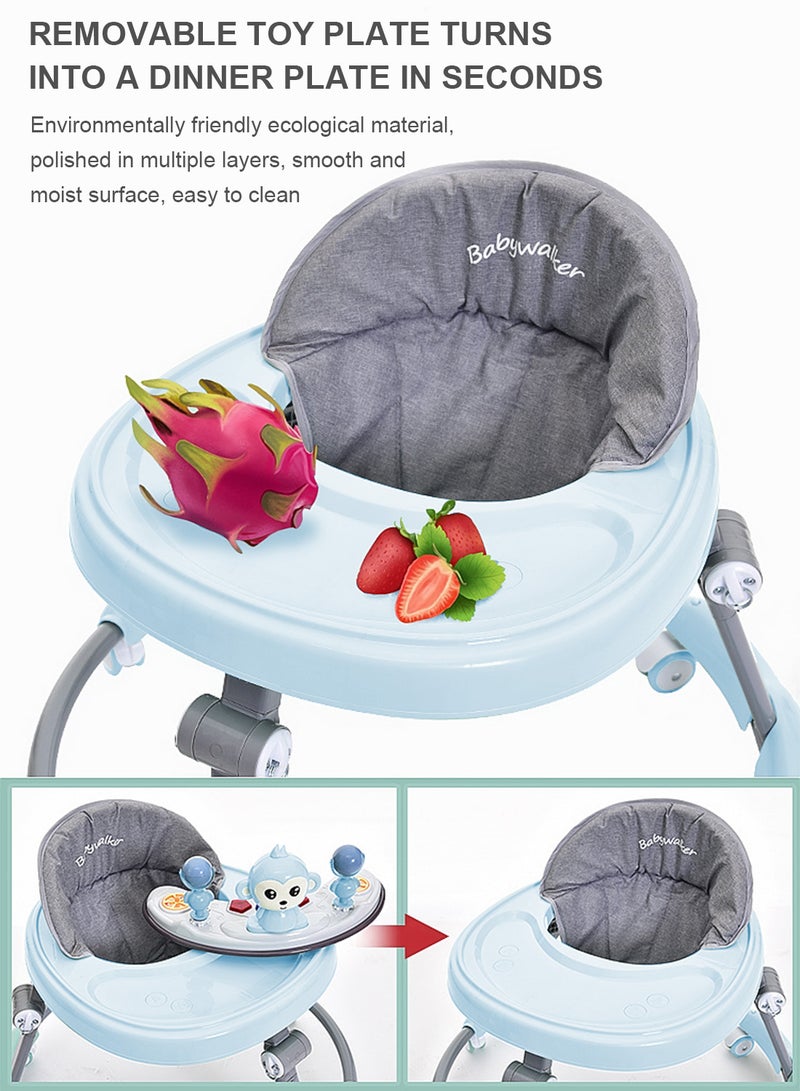 MaBaby Baby Anti Roll And O-Shaped Learning Walker With Foot Pedals And Detachable Toy Tray - Image 3