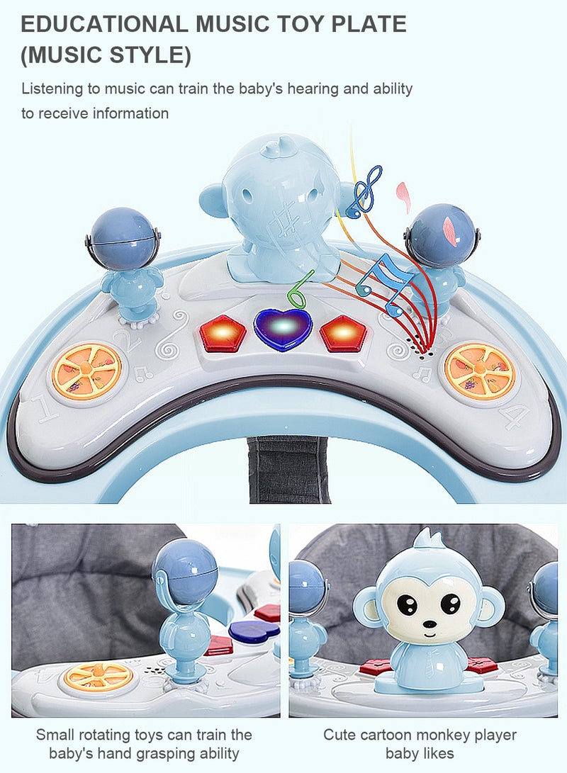 MaBaby Baby Anti Roll And O-Shaped Learning Walker With Foot Pedals And Detachable Toy Tray - Image 5