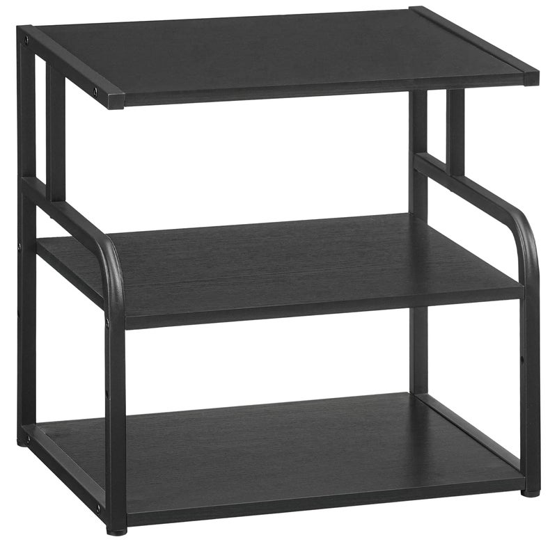 HOOBRO Printer Stand, 3-Tier Desktop Printer Table, Under Desk Printer Storage Office Organizer, Storage Rack with Adjustable Shelf, for Home Office, Kitchen, Living Room, Black BB06PS01 - Image 1