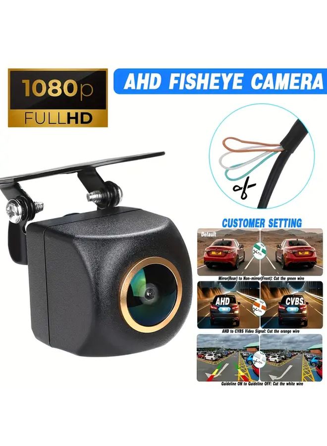 كاميرا سيارة عين السمكة عالية الدقة 1080P AHD رؤية أمامية وخلفية مع رؤية ليلية - Image 3