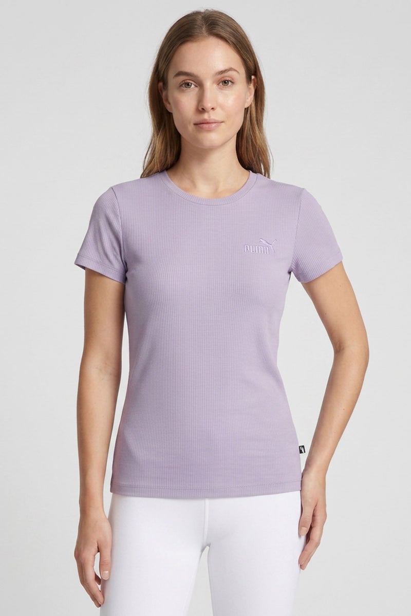 PUMA Women Sportswear Fit Short Sleeve Training T-Shirt, Mauve - Image 1