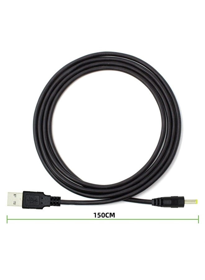 NFHK 2pcs/lot 150cm 24AWG USB 2.0 Male Type-A to 5V DC 4.0x1.7mm DC Power Round Plug Cable - Image 4