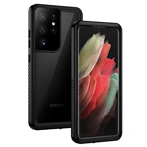 Lanhiem for Samsung Galaxy S21 Ultra Case, IP68 Waterproof Dustproof, Built-in Screen Protector, Rugged Full Body Shockproof Protective Phone Cover for Galaxy S21 Ultra 5G 6.8 Inch, Black - Image 1
