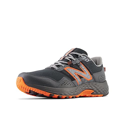 New Balance Men's 410 V8 Trail Running Shoe, Black/Cayenne/Shadow Grey, 7 Wide - Image 1