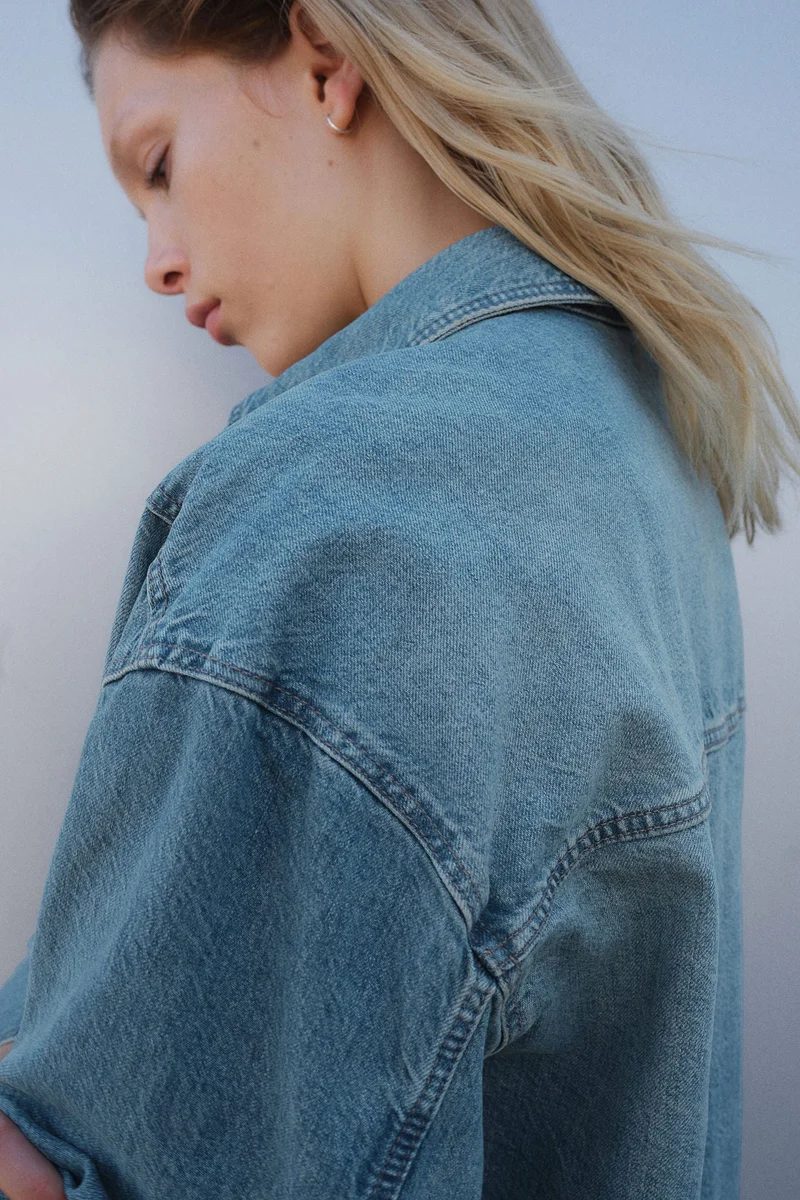 اتش اند ام Oversized Denim Shirt