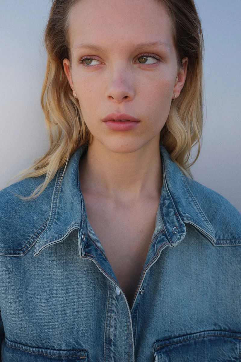 اتش اند ام Oversized Denim Shirt