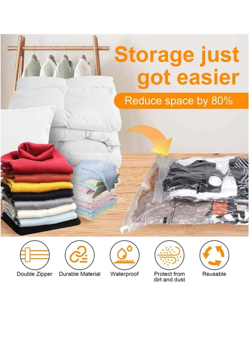 Vacuum Seal Storage Bags, 9 Pack Reusable Compression Bags(3 Jumbo + 3 Large + 3 Medium ), Premium Vacuum Storage Bags with Electric Pump for Bedding, Clothes, Curtains, Pillows  - Image 2