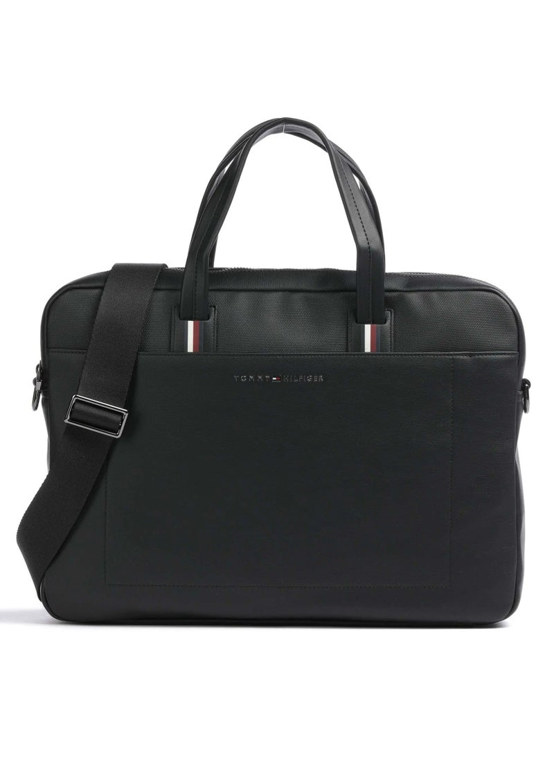 Tommy Hilfiger Plus - Tommy Hilfiger Black Laptop Men Bag - Image 1