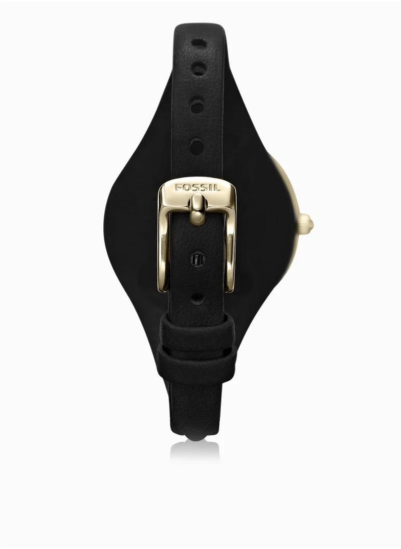 FOSSIL Georgia Black Leather Watch