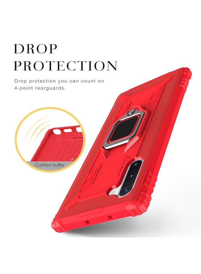 S-TOP Case For Galaxy Note 10 Carbon Fiber Protective Case with 360 Degree Rotating Ring Holder - Image 3