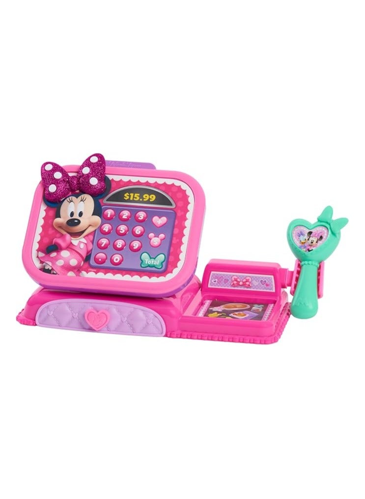 Just Play Disney Junior Minnie Mouse Bowtique Cash Register – Sounds, Scanner, Play Money, Ages 3+ - Image 3
