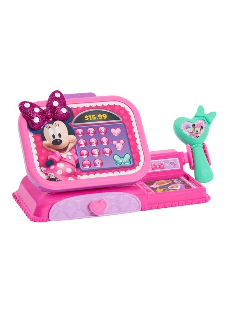 Just Play Disney Junior Minnie Mouse Bowtique Cash Register – Sounds, Scanner, Play Money, Ages 3+ - Image 2