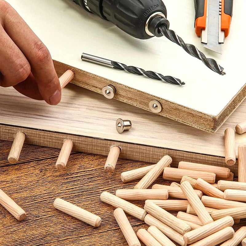 bloomax Dowel Pins. Furniture Connector Fastener Accessories. Grooved Fluted Dowel. Made of Hardwood. (6 mm X 30 mm, Pack of 1000 pcs) - Image 2