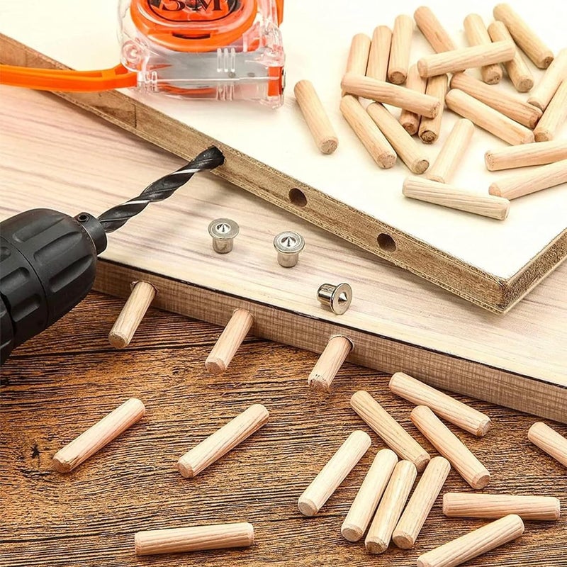 bloomax Dowel Pins. Furniture Connector Fastener Accessories. Grooved Fluted Dowel. Made of Hardwood. (6 mm X 30 mm, Pack of 1000 pcs) - Image 3