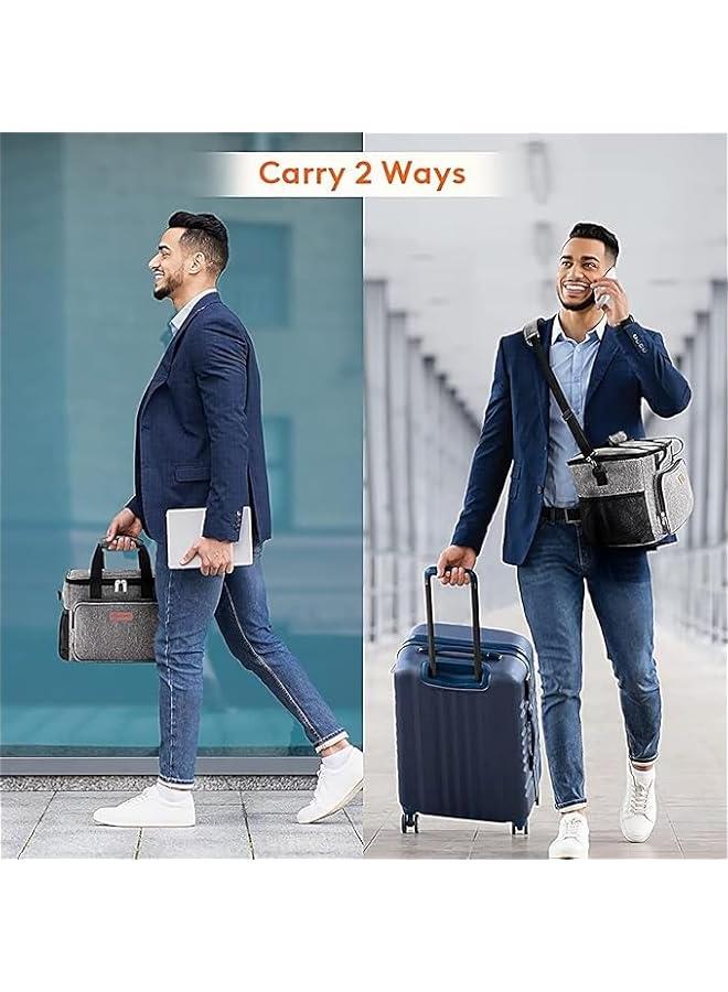 HOOKOR Lunch Bag Insulated, Warm/Cold Food Bag, Lunch Bag for Men Women, Leakproof insulated Lunch Box with Shoulder Strap,School Office Work Travel Outdoor Picnic (Grey) - Image 3