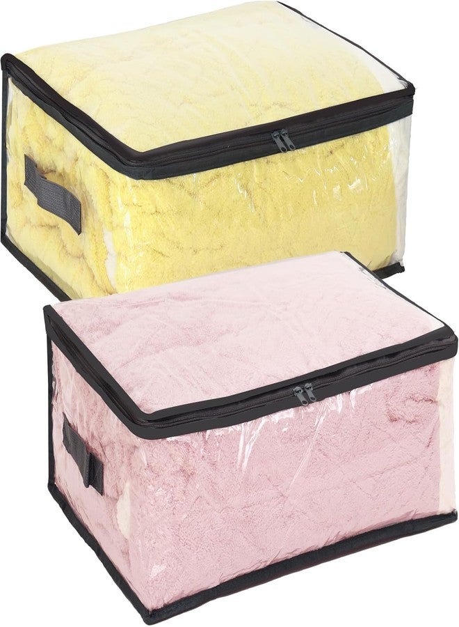 KANPRINCESS Transparent Storage Bag, | Clothes Organiser for Wardrobe | Saree Covers with zip |Saree Organizer for Wardrobe | Saree Bags Storage | Saree Covers for Storag (2) - Image 1