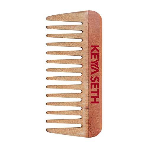 KEYA SETH AROMATHERAPY, DEVICE OF DROP Keya Seth Aromatherapy, Neem Wooden Comb Wide Tooth for Hair Growth for Men & Women All Purpose Small Size. - Image 1