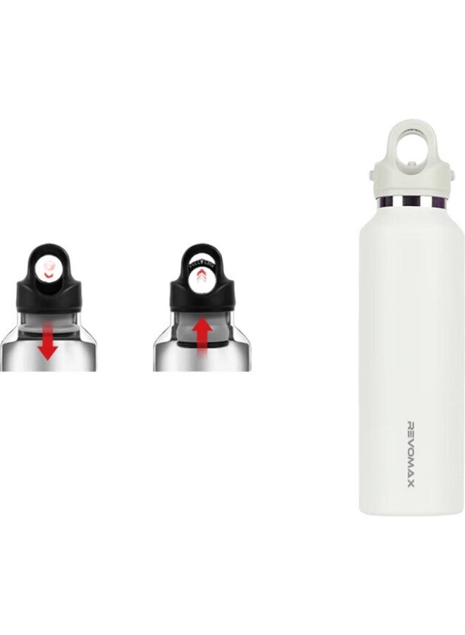 Revomax Premium Insulated Mug For Women, Stylish Stainless Steel Water Bottle, Outdoor Sports Portable Cup, Dynamic White 592Ml - Image 1