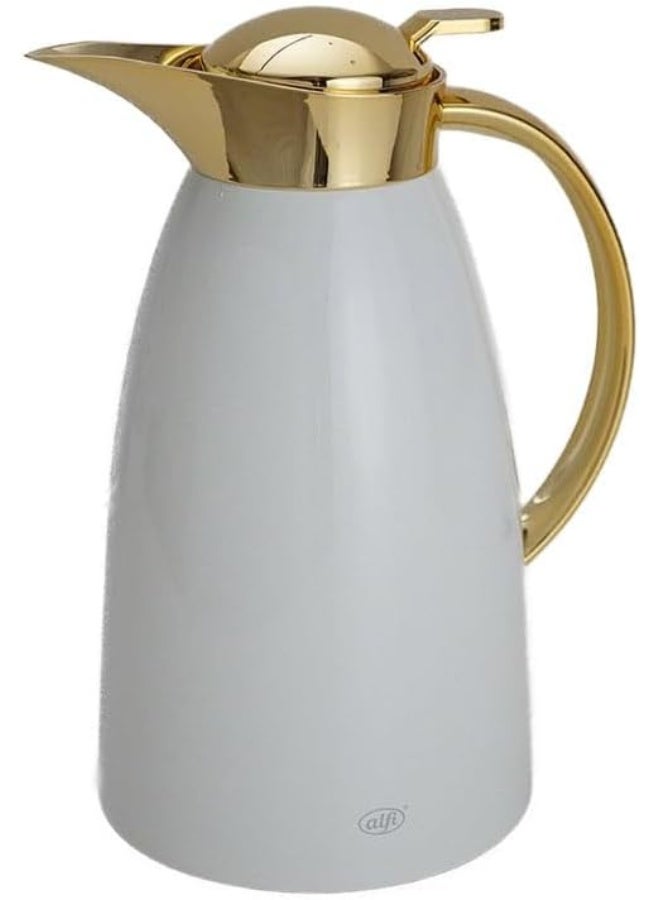 Alfi Alfi Gusto Arabic Thermal Carafe, Coconut White & Gold 