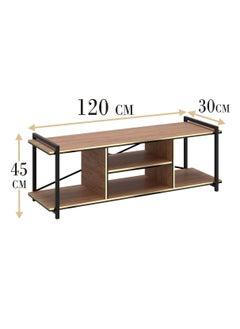 TV Table With A Beautiful And Modern Design, Made Of Wood And Metal Legs, 120x30x45 - Brown - pzsku/Z21535B29B6A11EB553CEZ/45/_/1711369296/d416b99a-b435-40fb-82ab-a6afe313c8ee