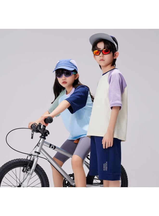 Ebaer Summer Children's Uni Short-sleeve Breathable T-shirt, Summer Style 1124201012, Crystal Blue, Size 160 - Image 1