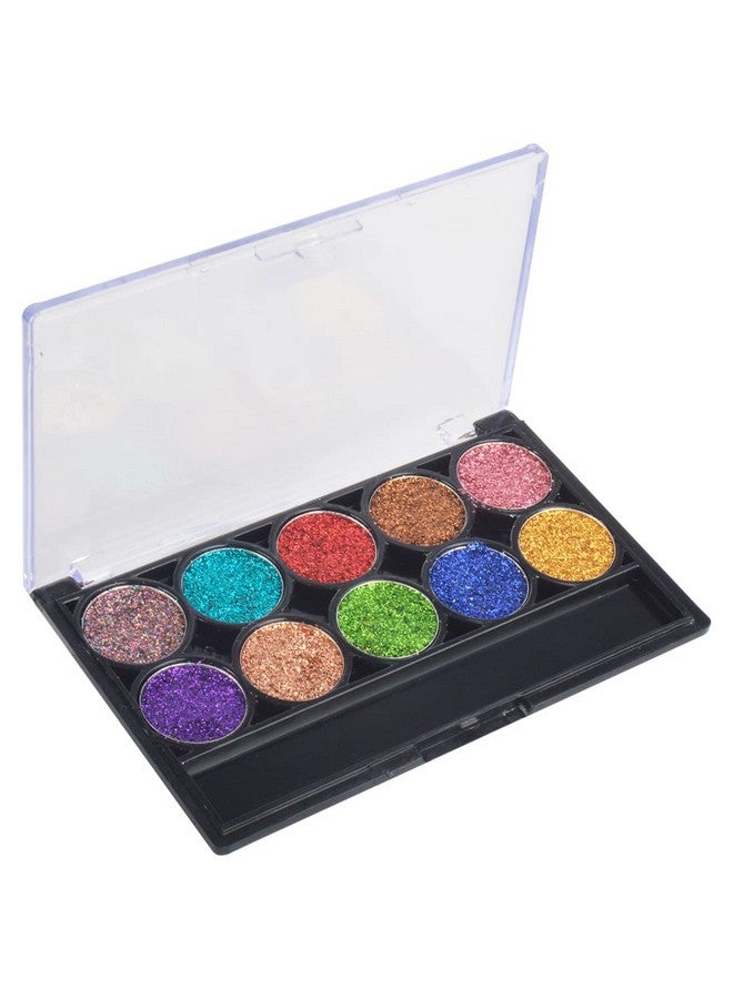 adbeni 10 Color Glitter Eyeshadow |Highly Pigmented Makeup Eyeshadow Multicolor 79Gm - Image 1