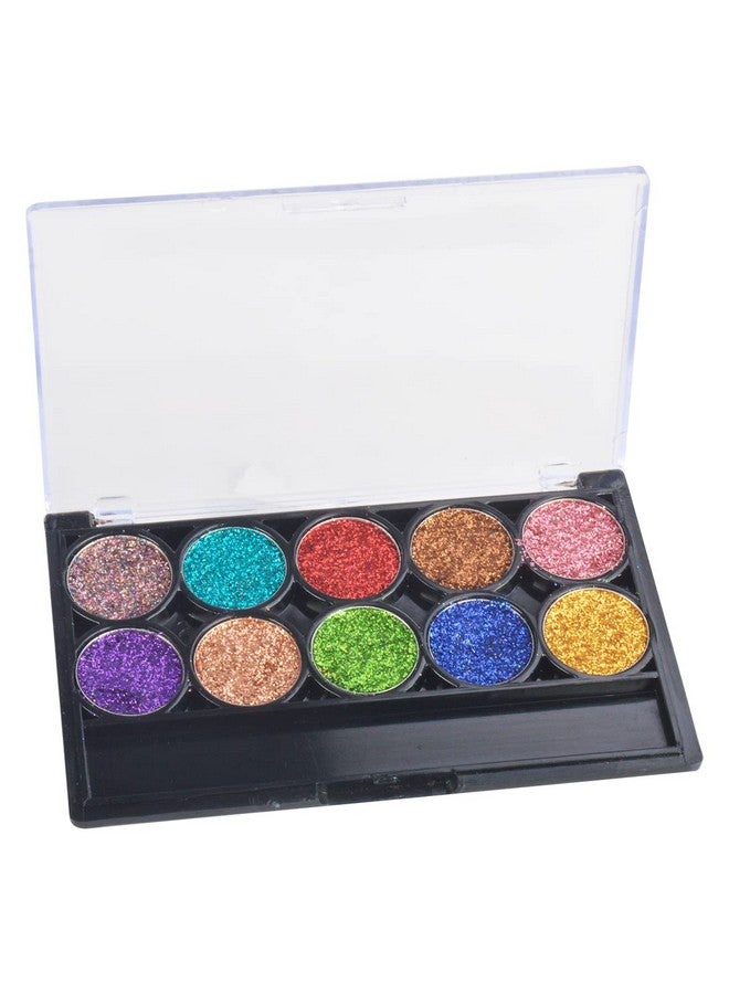 adbeni 10 Color Glitter Eyeshadow |Highly Pigmented Makeup Eyeshadow Multicolor 79Gm - Image 2
