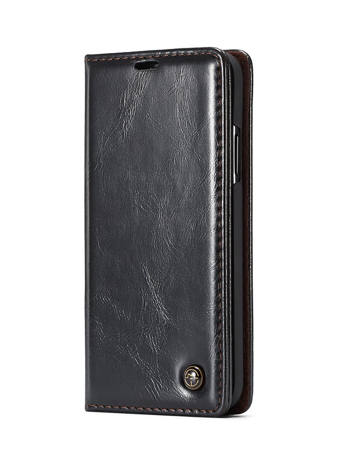 Loquat Protective Wallet Case Cover For Apple iPhone XR Black - Image 1