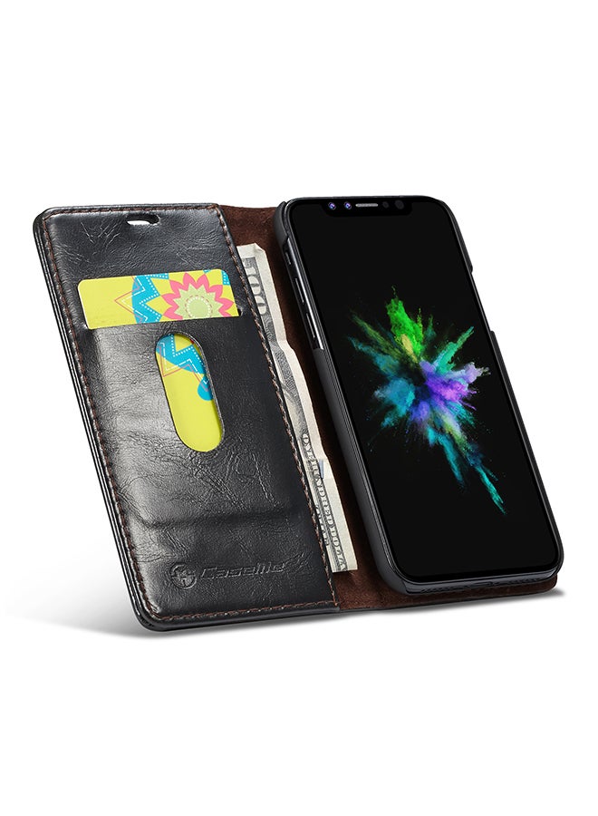 Loquat Protective Wallet Case Cover For Apple iPhone XR Black - Image 3