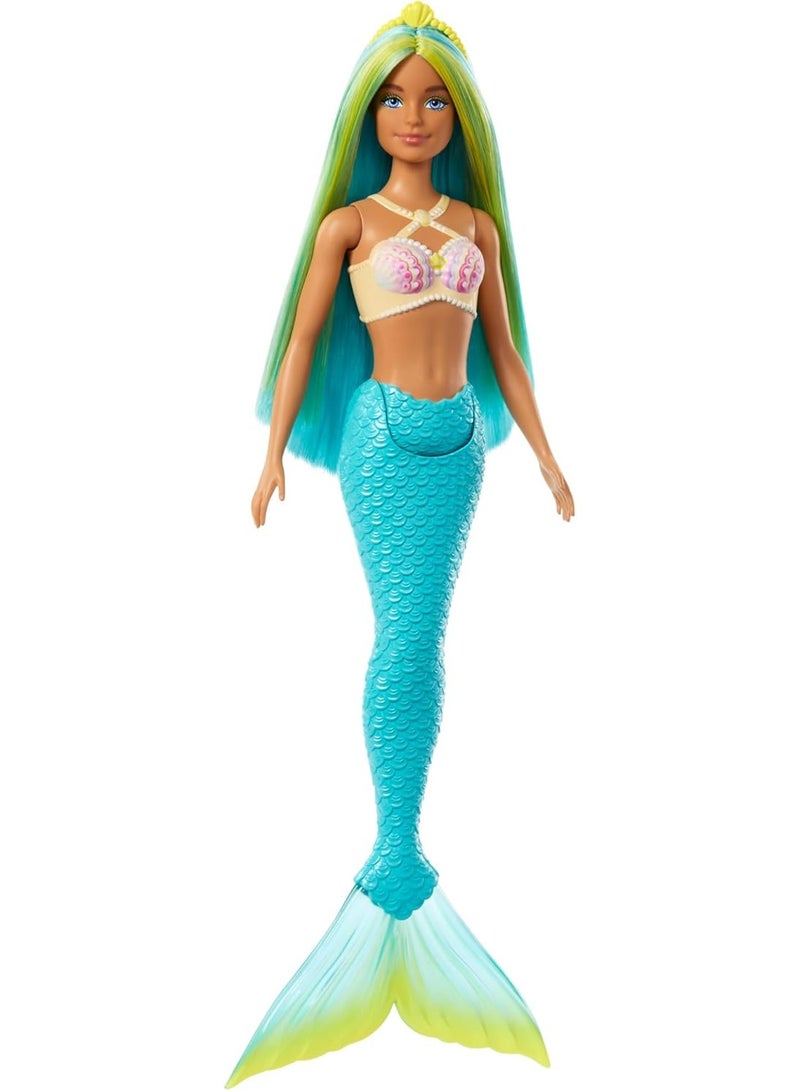 Barbie Mermaid Dolls with Colorful Hair, Tails and Headband Accessories - Image 4