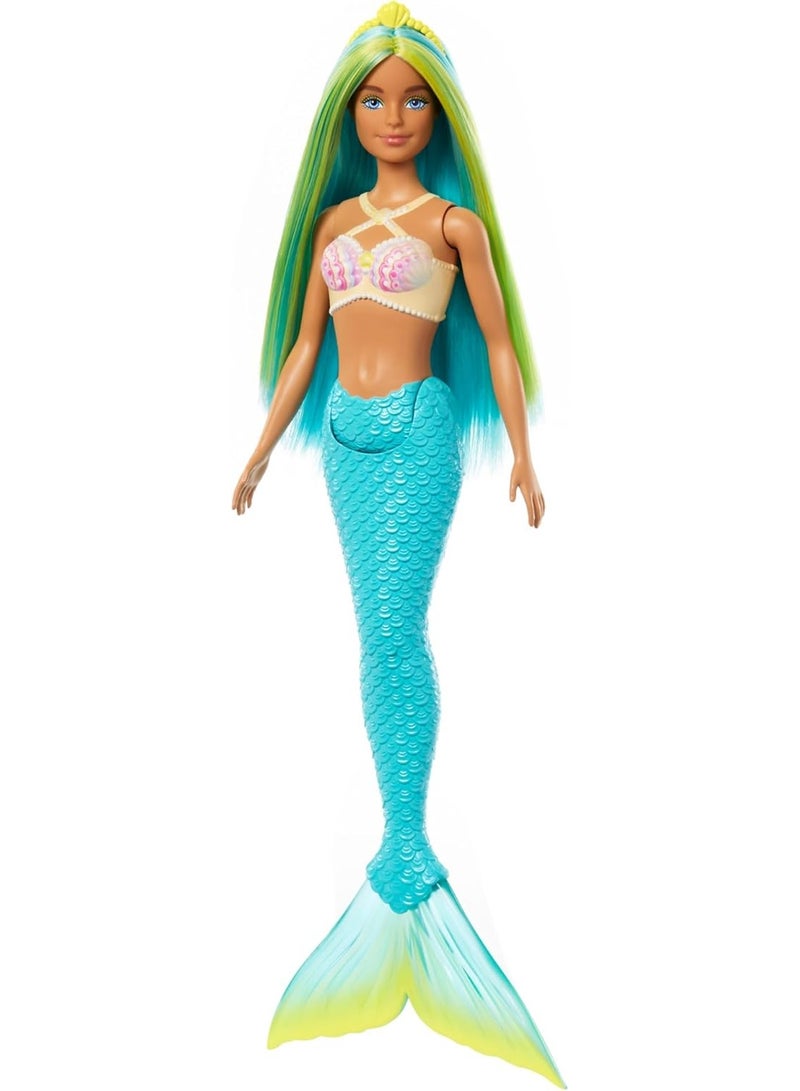Barbie Mermaid Dolls with Colorful Hair, Tails and Headband Accessories - Image 5