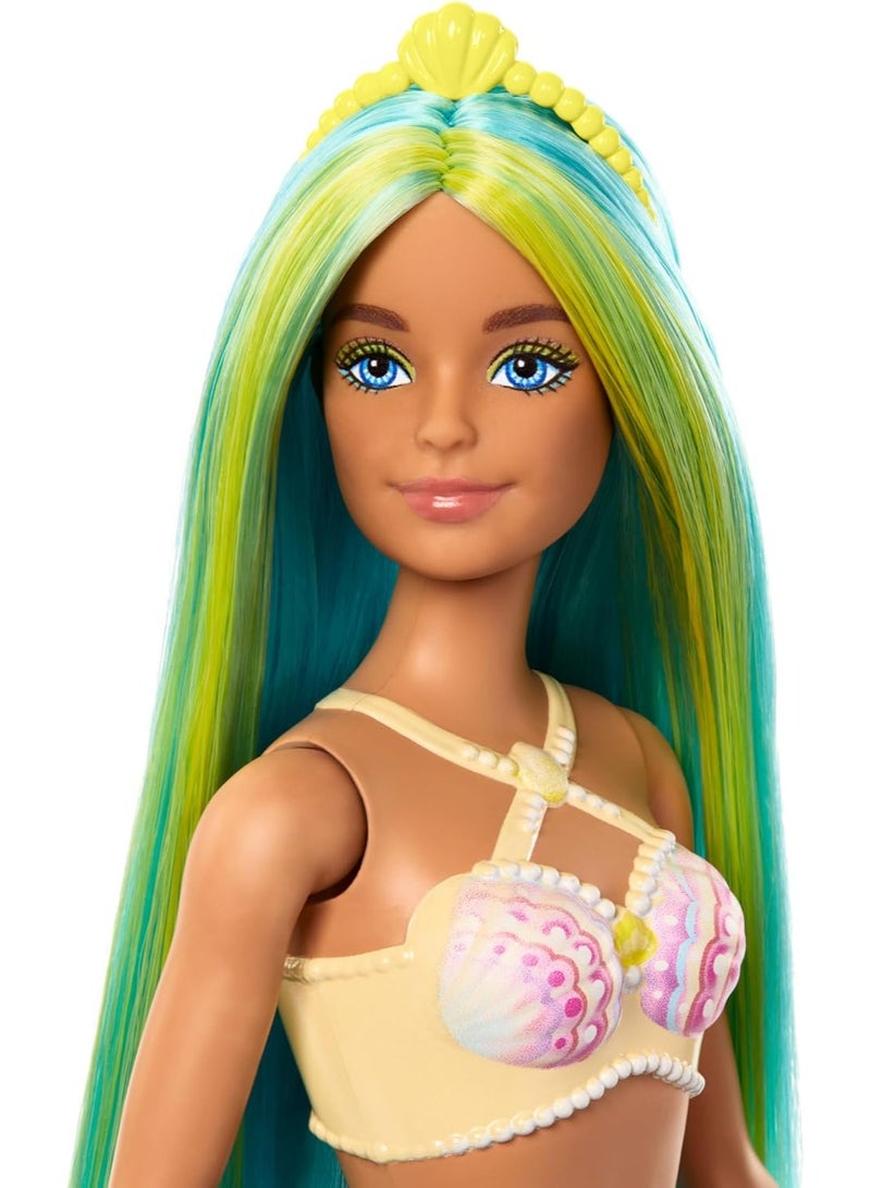 Barbie Mermaid Dolls with Colorful Hair, Tails and Headband Accessories - Image 2