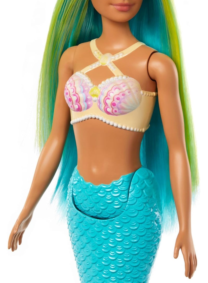 Barbie Mermaid Dolls with Colorful Hair, Tails and Headband Accessories - Image 3
