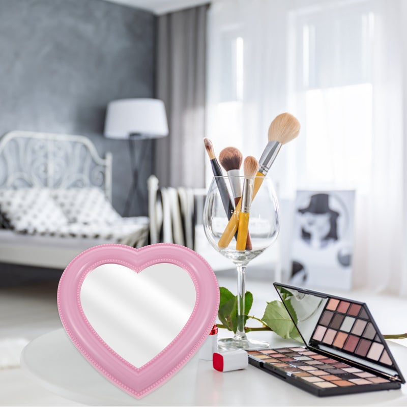 💄 مرآة على شكل قلب دقيقة للنساء مثالية للمكياج والاستخدام اليومي - Image 5